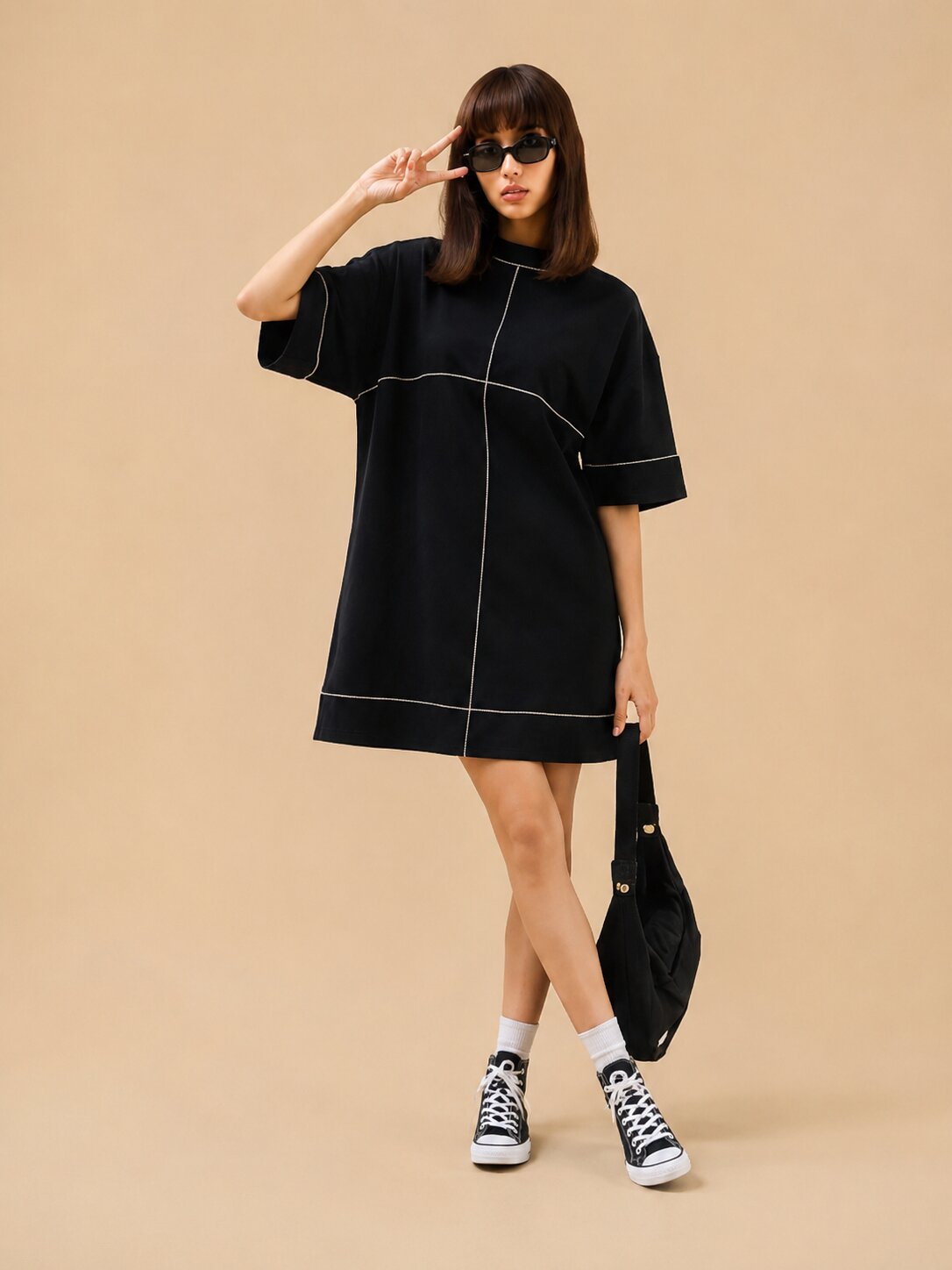 Outline Oversized Cotton Dress
