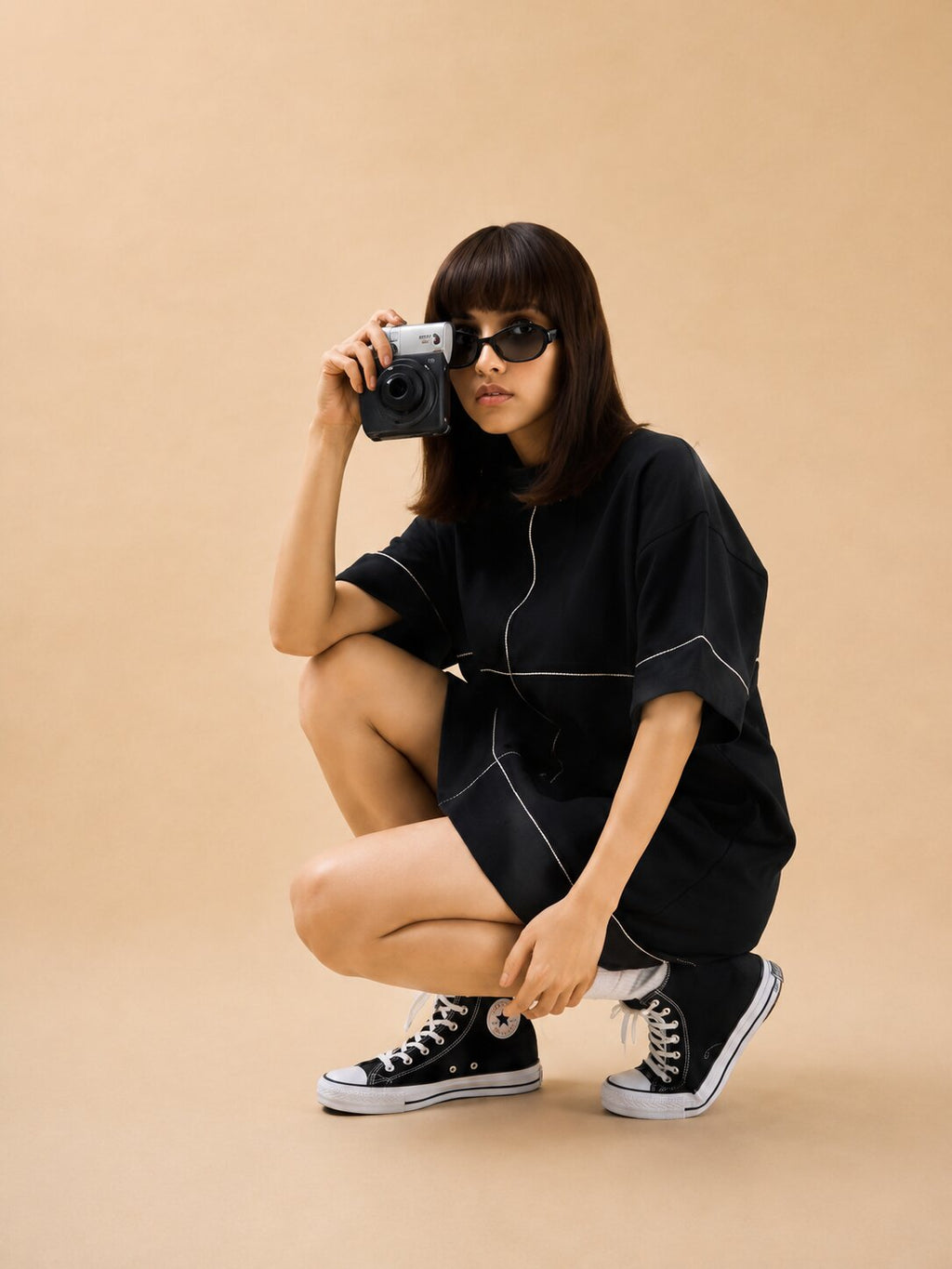 Outline Oversized Cotton Dress