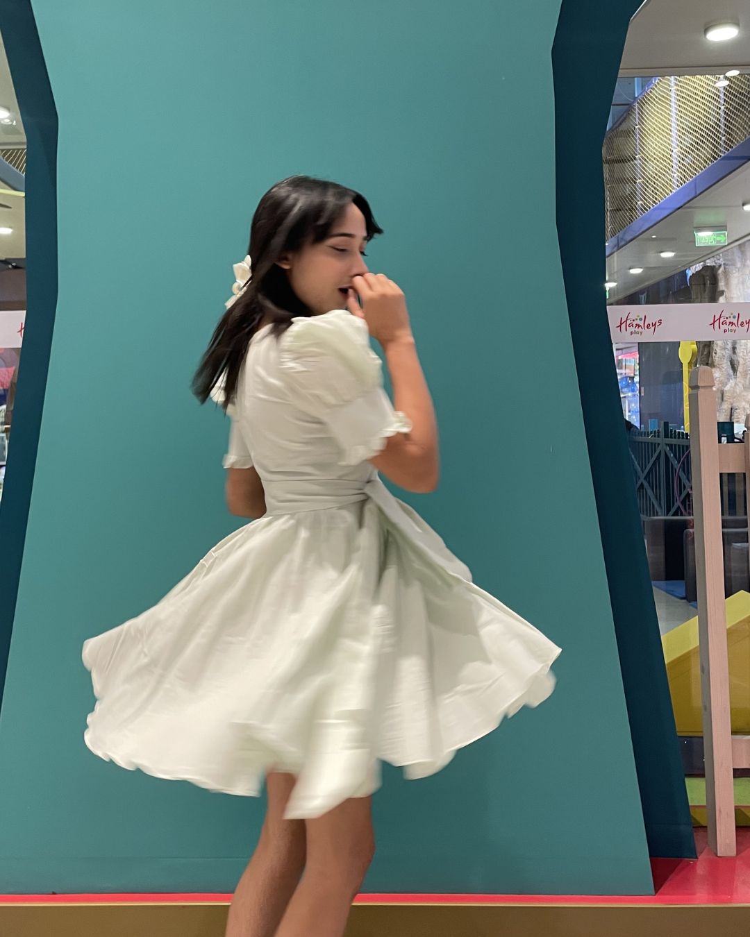 Light Green Vintage Cotton Mini Dress