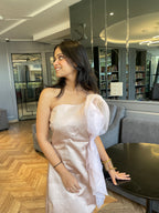 Blush Party Wear One-Shoulder Dress