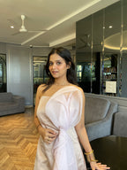 Blush Party Wear One-Shoulder Dress