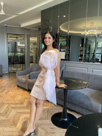 Blush Party Wear One-Shoulder Dress