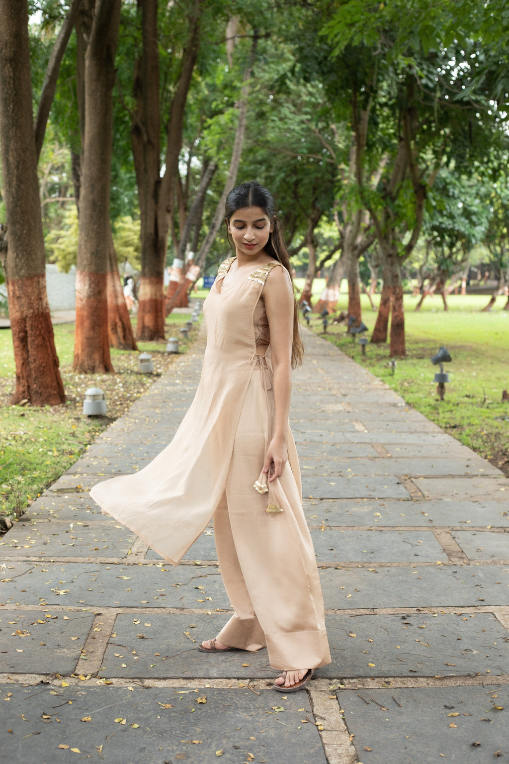 Golden Luxe Indo-western Jacket set