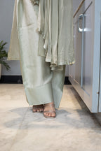 Sage Drape - Mint Indo-western Kurta Set