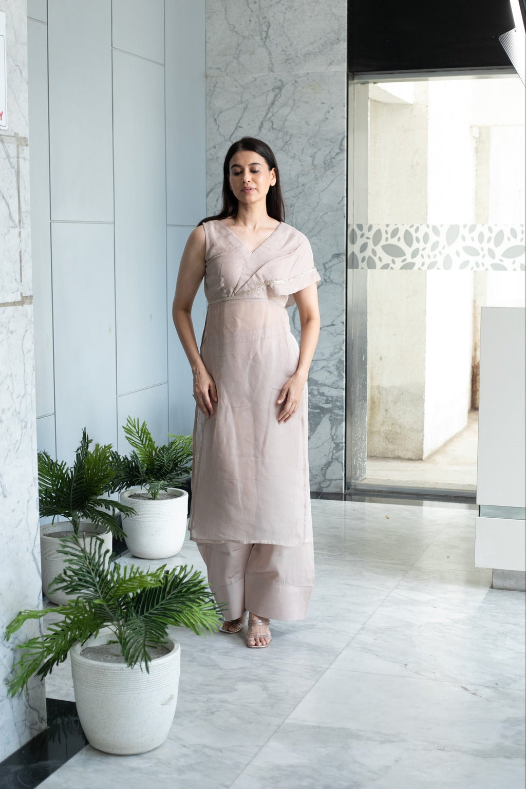 Dusty Veil - Elegant Kurta Set