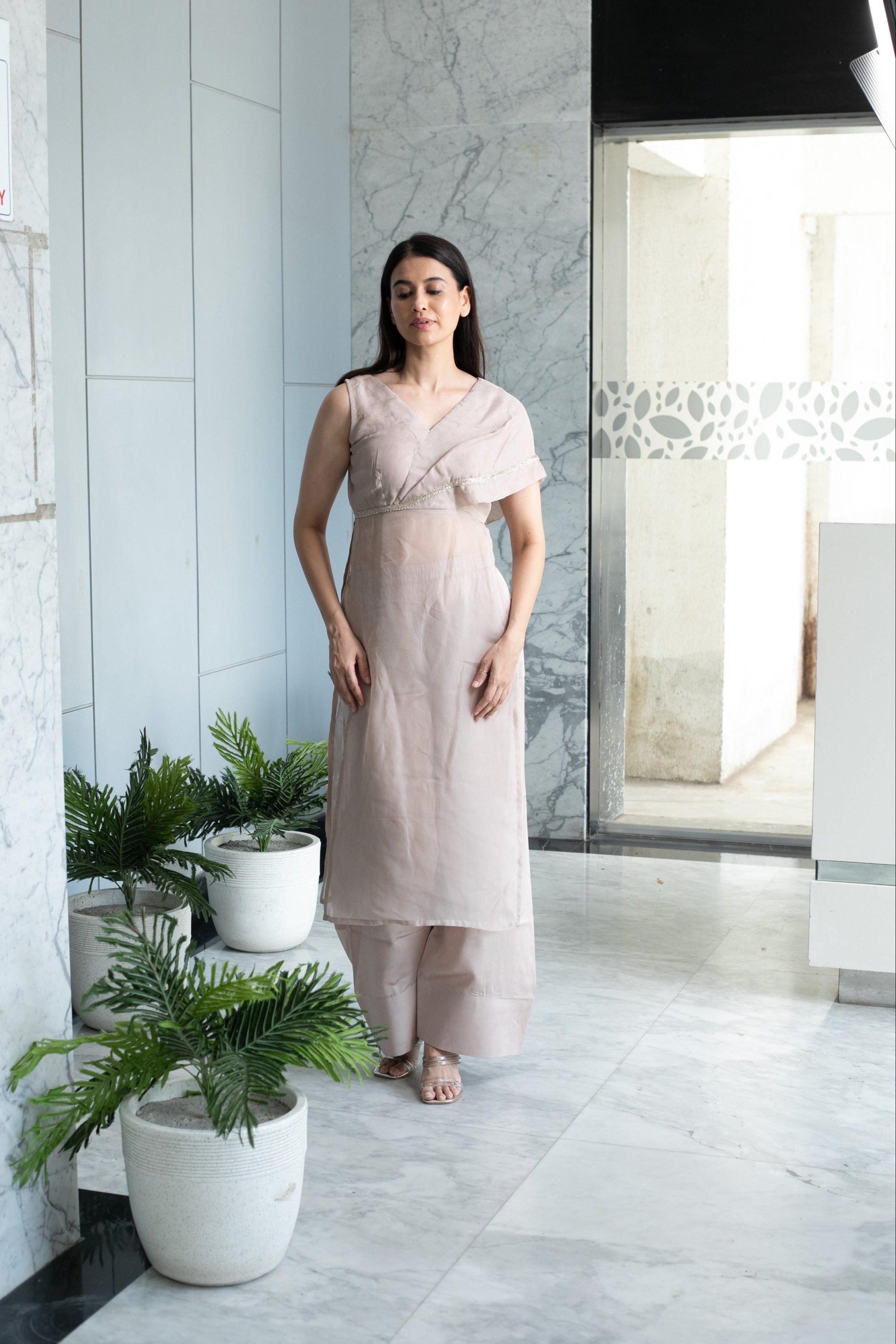 Dusty Veil - Elegant Kurta Set