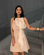 Blush Party Wear One-Shoulder Dress